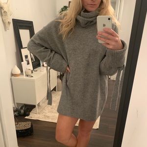 Grey Sweater Dress - Zara